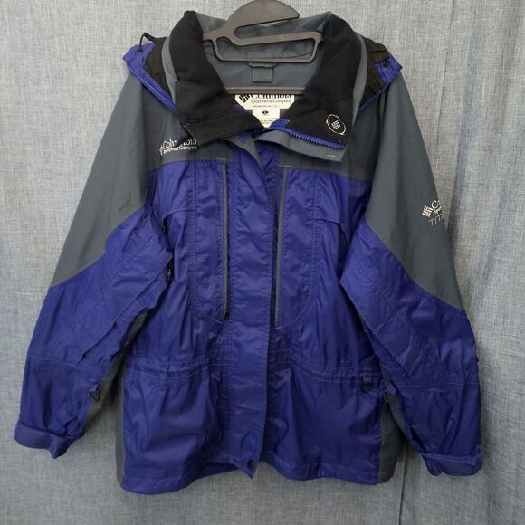 Columbia TITANIUM Jacket Waterproof OmniTech Snowboard Ski Shell Blue Women's L - Picture 16 of 16